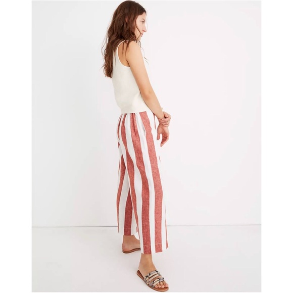 Madewell Pants - Madewell Huston Pull-On Crop Pants in Bold Stripe